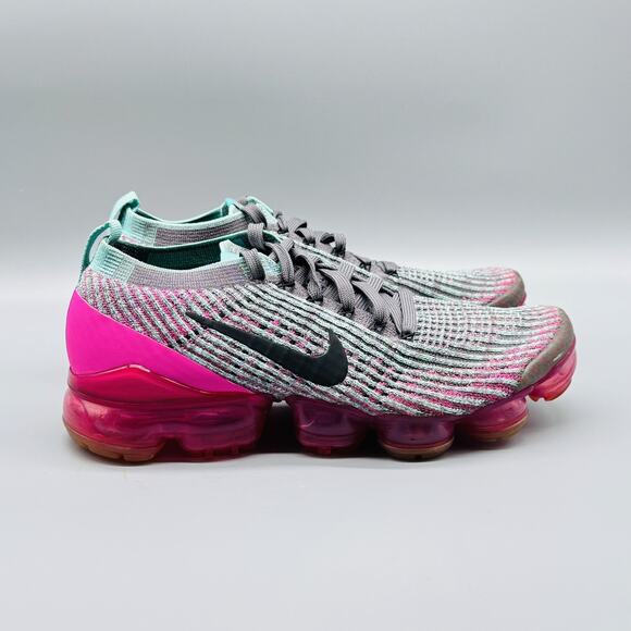 Nike Shoes Womens 8.5 Gray Pink Fuchsia Vapormax Running Sneakers Trainers - Picture 1 of 10